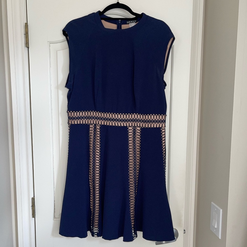 VENUS- Blue Patterned Dress